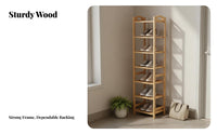 Space-Saving Vertical Shoe Rack Sturdy Multi-Tier Vertical Shelf Narrow Design Footwear Stand Dust-Proof Shelves for Apartment Dwellers, Homeowners, Students, Entryway, Small Areas, Hallway, Dorm Room