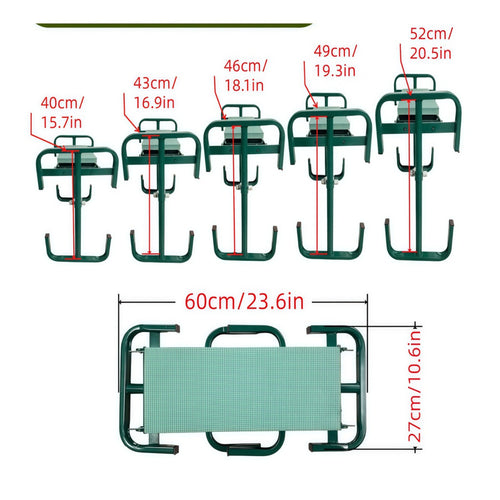 2-in-1 Garden Kneeler and Seat With Tool Pouch 2-in-1 Garden Kneeler for Outdoor