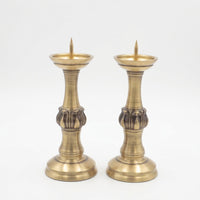 Brass Lotus Candle Holder, Chinese Style