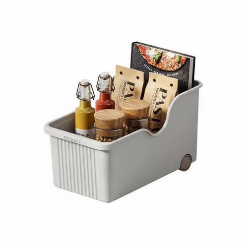 Sliding Cabinet Basket Wheeled Design Kitchen Organizer Easy Slide-Out