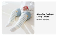 Crawling Knee Pads Thick and Warm Animal Pattern Knee High Socks Comfortable Snug Fit Thermal Infant Socks for Infants, Hardwood Floors, Home