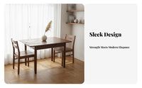 Expandable Rectangular Table with Chairs Modern Minimalist Design Expandable Dining Set Sturdy Construction for Small Areas