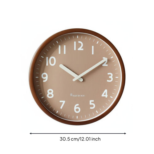 Silent Precision Wall Clock Lumber Residence Decor Easy to Hang for Living Room