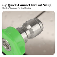 Color Coded 1/4 Inch Quick Connect Nozzle Quick Connect Nozzle Tip Rustproof for Car Washing, Siding Cleaning