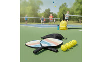 Includes Carrying Bag 2 Player Pickleball Set Colorful Wavy Design Pickleball Racket Set for Beginners