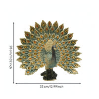 Peacock Figurine Ornate Peacock Statue Classical Scultura Decorativa for Entryway, Display Cabinet