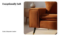 3-Seater Corduroy Sofa Removable and launderable Cover Ribbed textile Sofa Nordic Design Couch for Small Families, Living Room, Lounge Area, Home Office