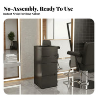 Salon Storage Cabinet on Wheels Installation-No-Installation Mobile Storage Cabinet Rolling Hairstylist Utility Cart Easy