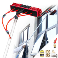 26FT Telescopic Water-Fed Brush for Solar Panel and Window Cleaning