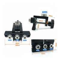 3 in 1 Aluminum Alloy Body Dowel Drilling Guide Adjustable Width