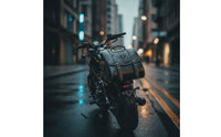 Motorcycle Hanging Bag Black Motorcycle Bag with  Strap Easy to Clean for Commuters