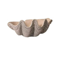 Shell Tray Ribbed Shell Bowl Stone-Like for Reception Area
