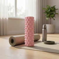 Ridged Ridged Foam Roller Cylindrical Hollow Foam Roller Rounded Ends Target Tight Muscles for Stretching