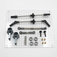 Front and Rear Axle Set Constructed Metal Axle Upgrade Kit Steel Gears for Modders