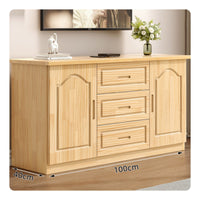 Floor Standing Storage Console Solid Wood TV Cabinet Modern Minimalist TV Stand Wood TV Table with Shelves Suitable for Living Room Furniture Bedroom Apartment