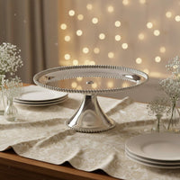 Pedestal Cake Stand Wedding Decoration footed Fruit Tray Elegant Single Tier Dessert Plate for Banquet