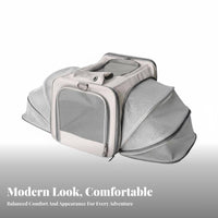 Collapsible Pet Carrier Foldable Expandable Pet Tote Adjustable Shoulder Strap