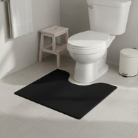 6 Pieces U-Shaped Toilet Mat Reusable Washable Toilet Floor Mat Trim to Fit