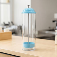 Straws Dispenser with Metal Rod Upright Straws Holder Container for Kitchen Counter