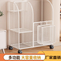 瑜伽垫收纳筐家用大容量带轮运动体育器材健身器材羽毛球拍收纳架.