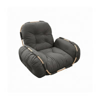 Adjustable Padded Floor Chair Fully Reclinable Adjustable Padded Recliner with Armrests Lightweight and Portable for Home Office