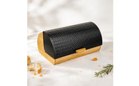 Wood Bread Box Food Metal Lid Bread Box Easy to Clean Breadbox Holder