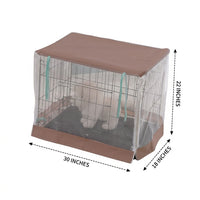 Dog Crate Cover and Cat Cage Cover with Mesh Sides, Breathable Pet Cage Cover for Wire Crates, Indoor Outdoor Protection Dog Cage Cover Mesh
