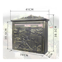 Wall Mounted Mailbox Custom Name Plate Decorative Wall Mailbox Secure Closure