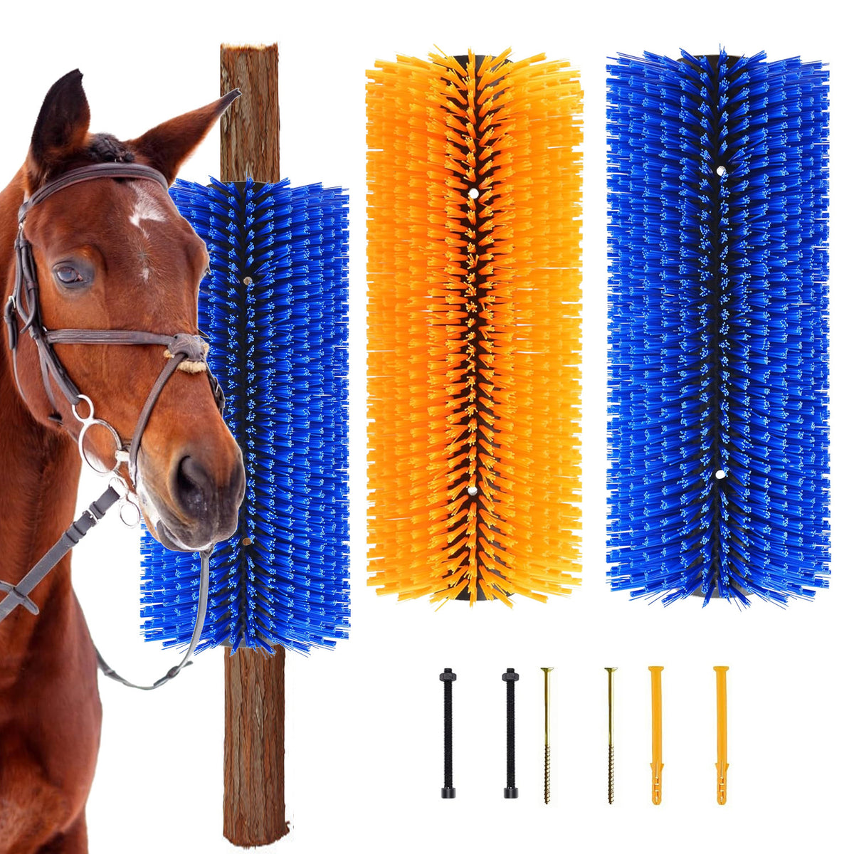 Livestock Grooming Brush for Cattle, Horses, and Sheep - Massage Cleaning Brush