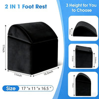 Adjustable Height Wedge Leg Pillow, Memory Foam Footrest for Under Desk