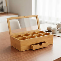 Tea Bag Organizer Box Sturdy Construction Household Storage for Kitchen, Pantry