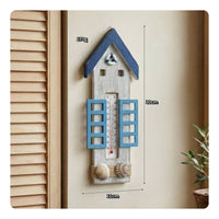 MarineShaped Thermometer Rustic Finish Wooden Wall Thermometer Beach Theme