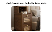 Narrow Drawer Chest Space-Saving Nightstand Minimalist design for Bedroom, Office