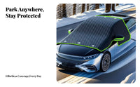 Windshield Cover with Side Mirror Covers | Drawstring Storage Pouch, Windshield Cover with Mirror Covers, for Winter