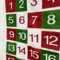 Christmas Advent Calendar Hanging Decoration, 24-Grid Countdown Wall Calendar