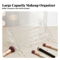 Makeup Display Case Transparent Design Tiered Compartment Tray Multi-Functional