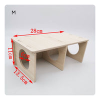 Wooden Hamster House Long-Lasting Guinea Pig Hideout Ventilated Design