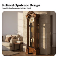 Grandfather Clock Mechanical Movement American Design Standing Clock High-End Design House Decoration for Collectors, Adults, Living Room, Hallway