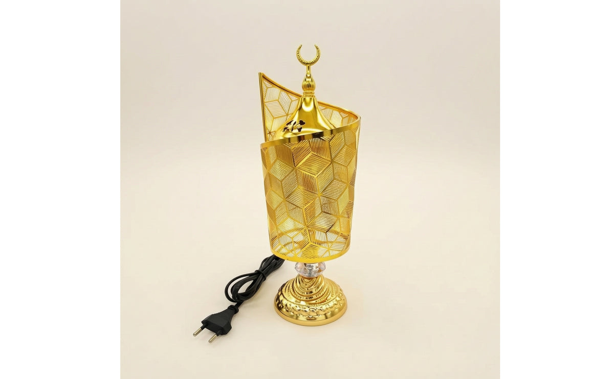 Electric Incense Burner Decorative Tabletop Incense Burner Golden Censer Stable for Prayer, Tea Room
