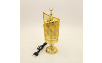 Electric Incense Burner Decorative Tabletop Incense Burner Golden Censer Stable for Prayer, Tea Room