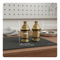 Diverter Water Control Core Brass Diverter with O-Rings Splined Shower Replacement for Homeowners