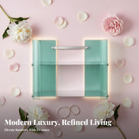 2-Tier Organizer Shelf Versatile Use 2-Tier Fluted Shelf Multi-Purpose for Women