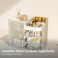 Desktop Cosmetic Cabinet With Drawers Multi-Compartment Storage Box for Students