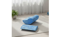 2 Pieces Fitness Block with Pad Contoured Rocker Block Ergonomic Foam Stability Pad for Yogis, Pilates Practitioners, Home Gym