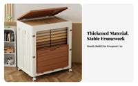 foldable Cabinet with casters Large Capacity Household Storage Foldable Design