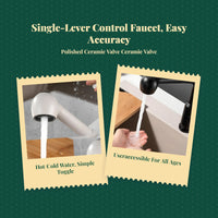 Black stone pull-down faucet