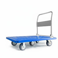 Foldable Push Trolley Quiet Wheels Foldable Hauling Trolley Easy Storage Lightweight for Garage