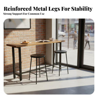 Narrow Bar Table Solid Wood Top Narrow Counter-Height Table Sturdy Metal Frame Pub Desk for Business Owners, Homeowners, Cafe, Restaurant, Dining Room