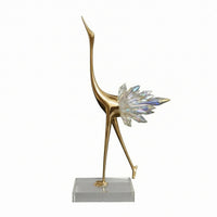 Faceted Wing Bird Ornament Faceted Bird Home Decoration Clear Acrylic Base Home Decor