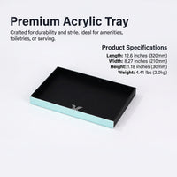 Desktop Organizer Tray, Waterproof Compartment with Frosted Acrylic Finish, Vanity for Bathroom and Bedroom Storage, with